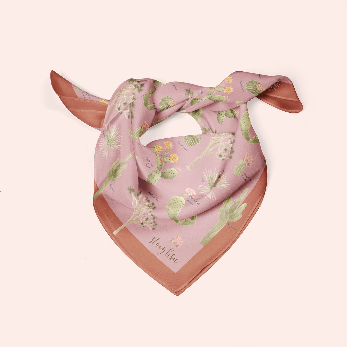 Cacti Silk Scarf