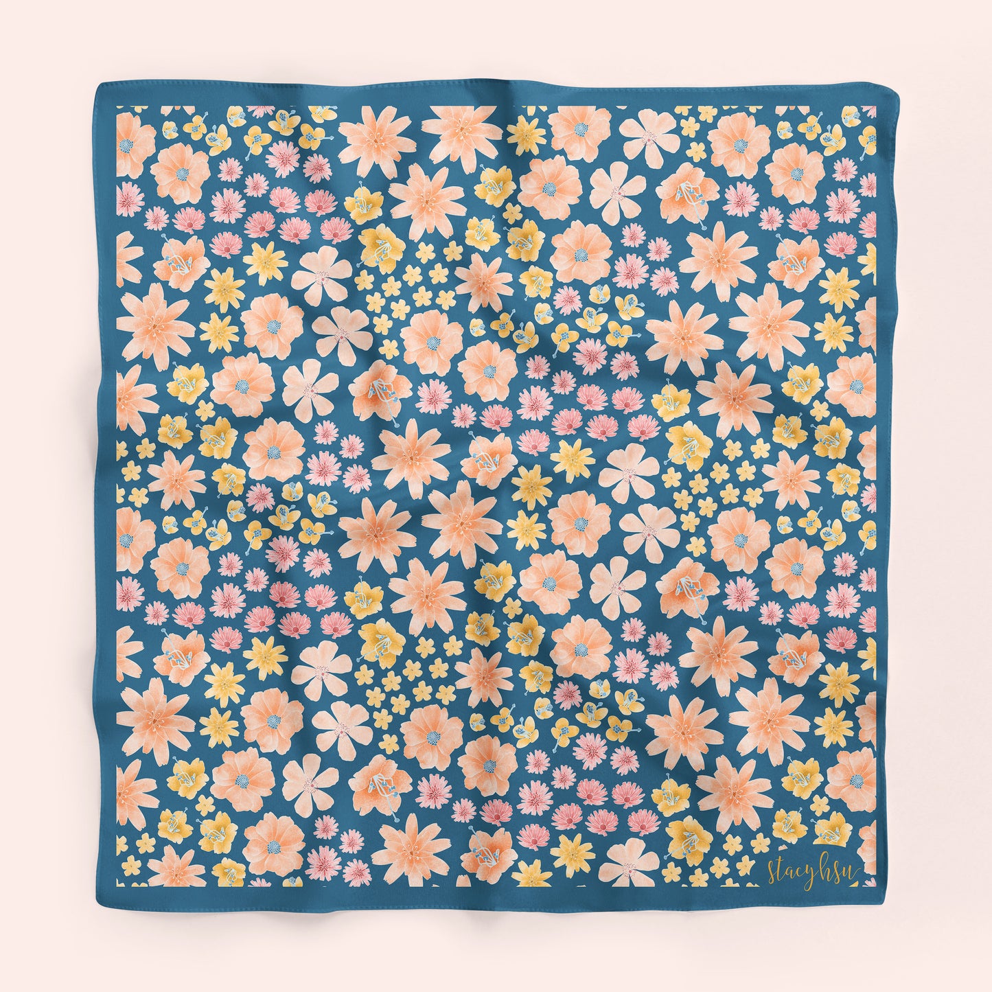 Desert Wildflowers Silk Scarf