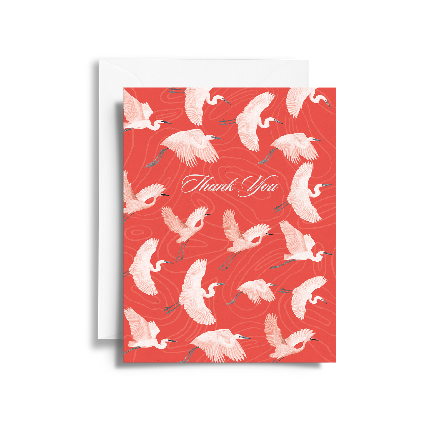 Elegant Egret Thank You Card