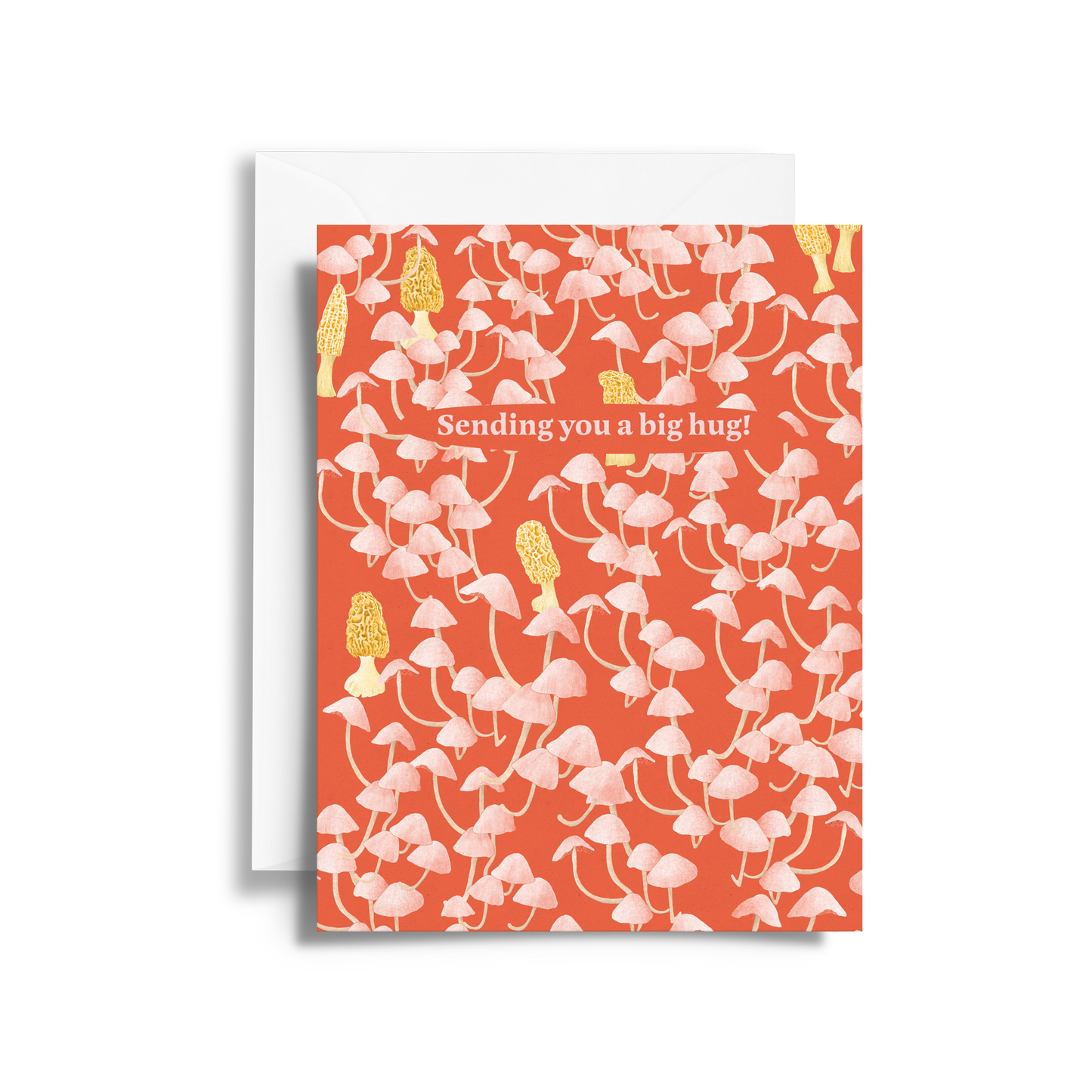 Big Hug Card | Coral Mushroom Pattern