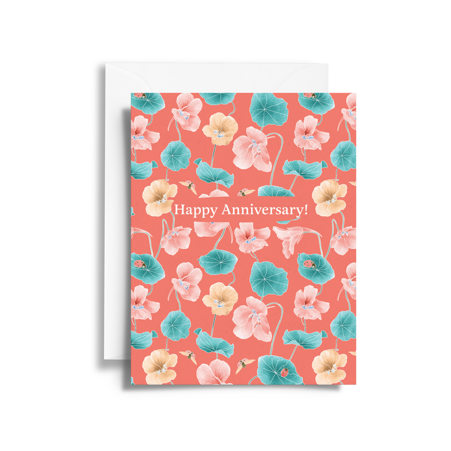 Nasturtium Happy Anniversary Card