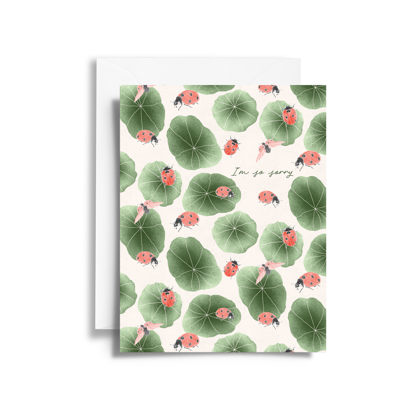 I'm So Sorry Card | Ladybug Garden Pattern