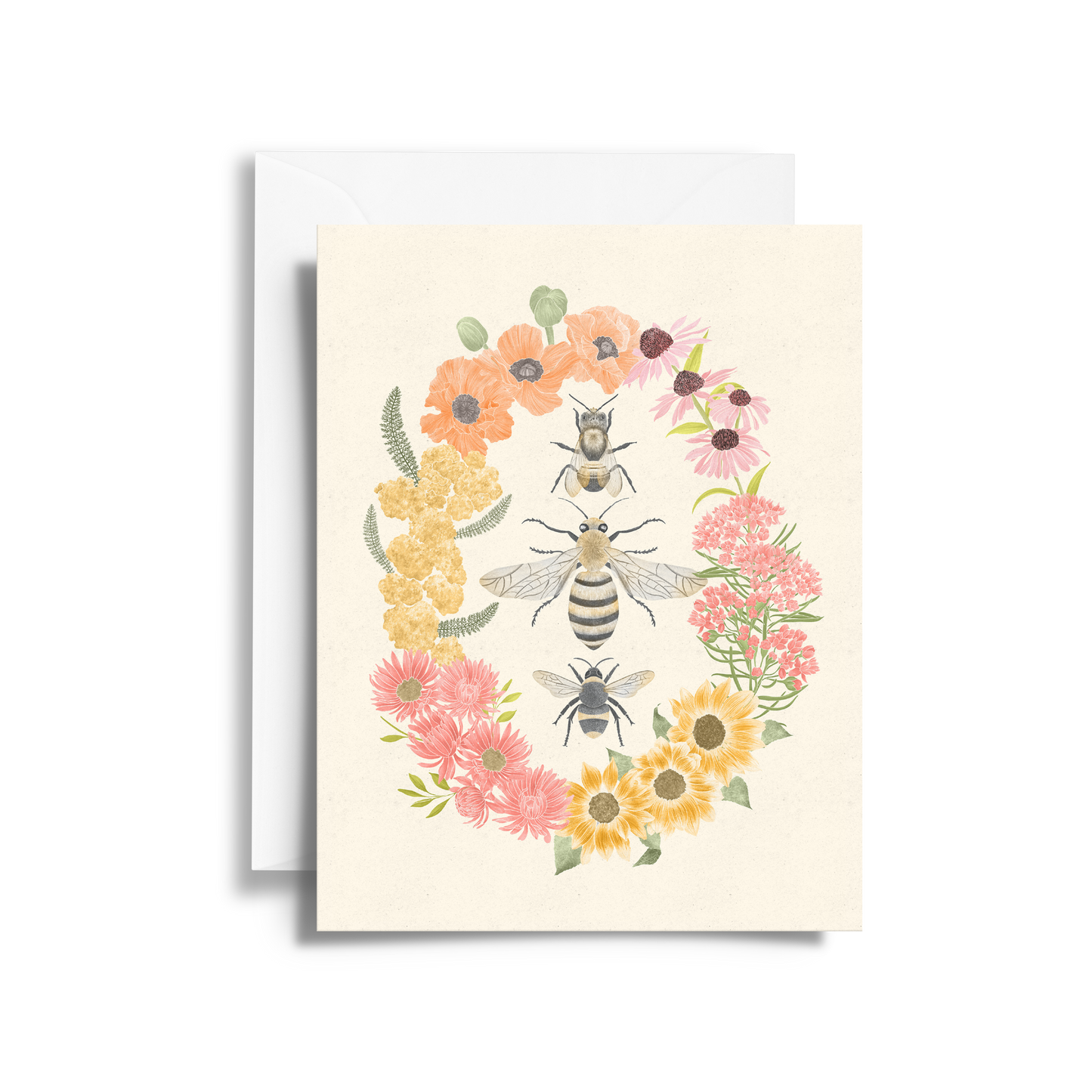 Pollinator Bees Fine Art Card