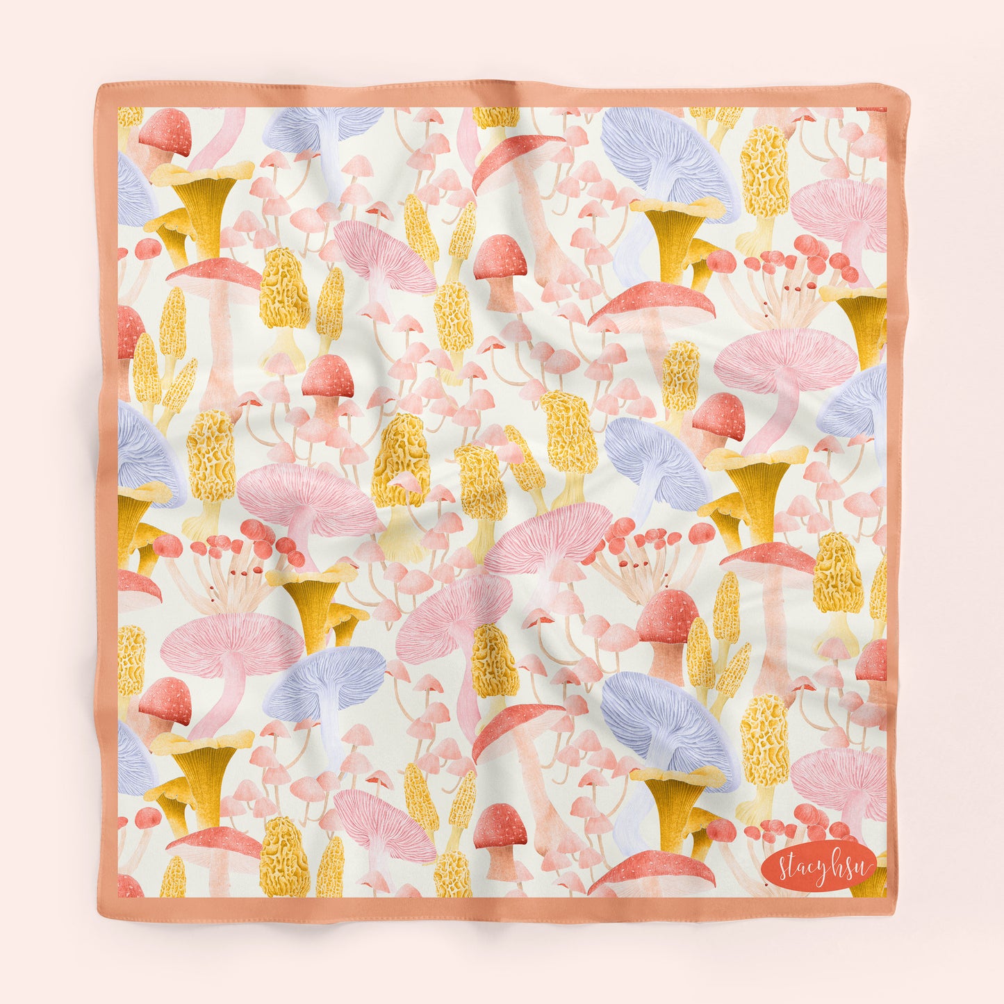 Mushroom Silk Scarf I