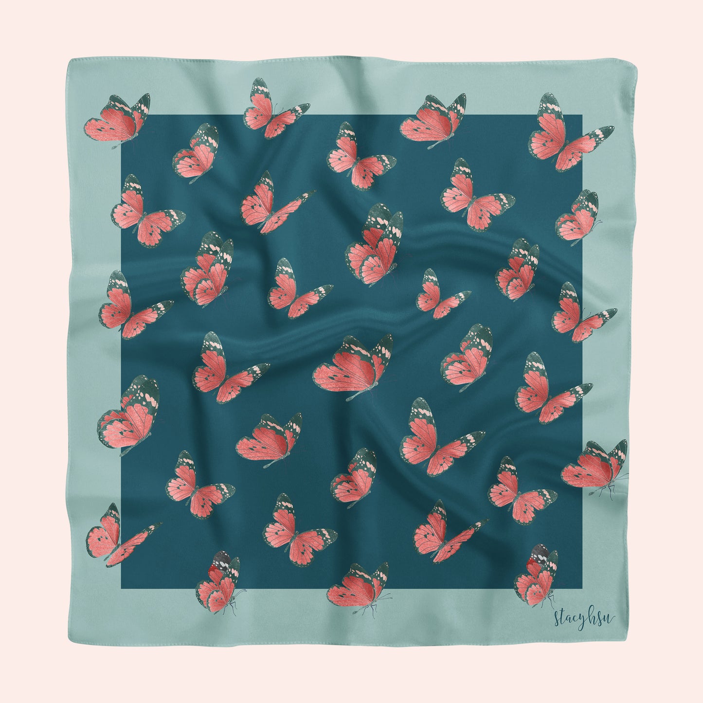 Painted Ladies Butterfly Silk Scarf