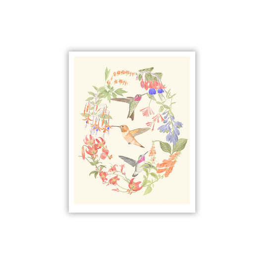 Wings of Freedom: Hummingbirds Fine Art Giclee Print