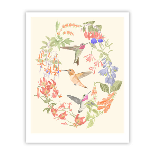 Wings of Freedom: Hummingbirds Fine Art Giclee Print