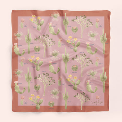 Cacti Silk Scarf