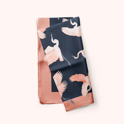 Egret Silk Scarf