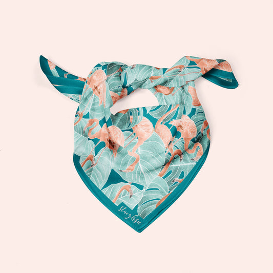 Flamingos Silk Scarf