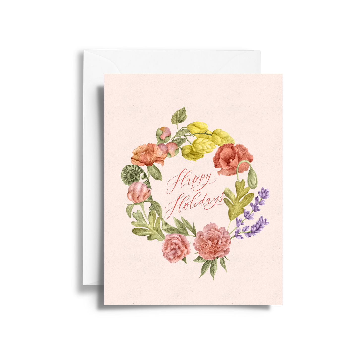 Wreath Happy Holidays Card