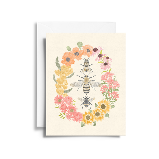 Pollinator Bees Fine Art Card